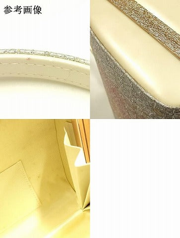 平和屋着物▼和装小物　和装バッグ　ハンドバッグ　花柄　銀糸　金銀彩　逸品　AABJ0963ay
