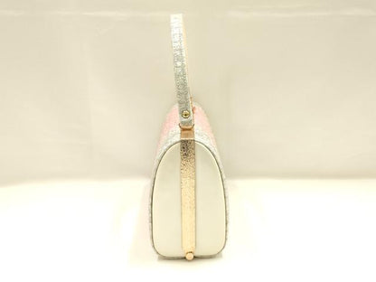 平和屋着物▼和装小物　和装バッグ　ハンドバッグ　花柄　銀糸　金銀彩　逸品　AABJ0963ay