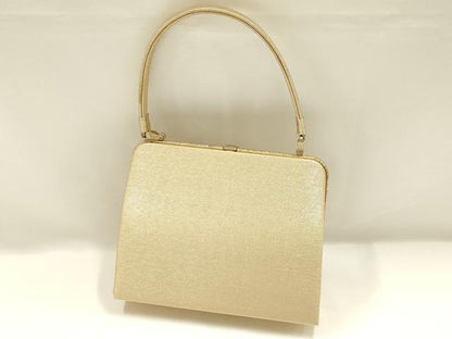 平和屋着物▼和装小物　和装バッグ　ハンドバッグ　花丸文　金糸　逸品　AABJ0968ay