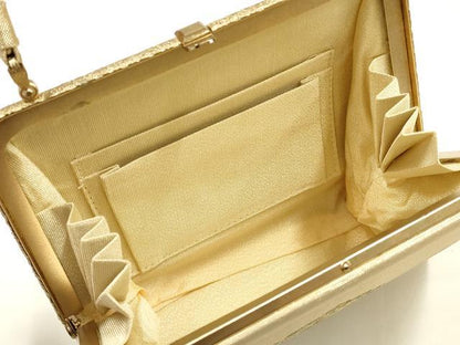 平和屋着物▼和装小物　和装バッグ　ハンドバッグ　花丸文　金糸　逸品　AABJ0968ay