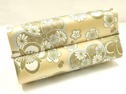 平和屋着物▼和装小物 和装バッグ ハンドバッグ 舞花文 捻梅 菊 金彩 逸品 AABJ0972ay