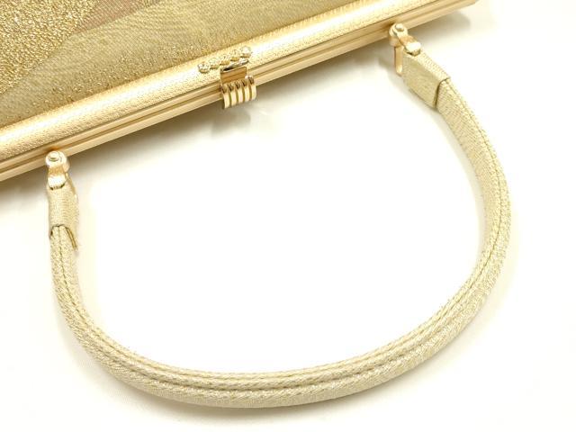 平和屋着物▼和装小物　和装バッグ　ハンドバッグ　芝文　金糸　逸品　AABJ0975ay