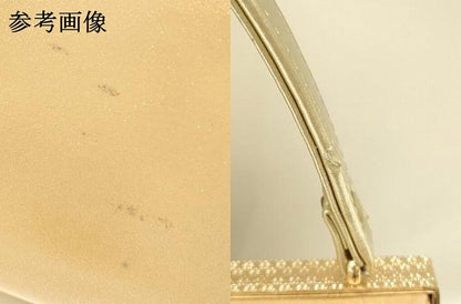 平和屋着物▼和装小物　和装バッグ　地紙花文　箔散らし　金彩　逸品　AABJ0976ay