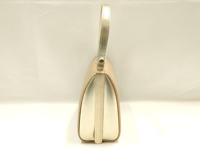 平和屋着物▼和装小物　和装バッグ　地紙花文　箔散らし　金彩　逸品　AABJ0976ay