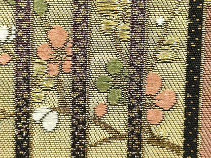 平和屋着物▼和装小物　和装バッグ　ハンドバッグ　源氏香花文　金銀糸　逸品　AABJ0978ay