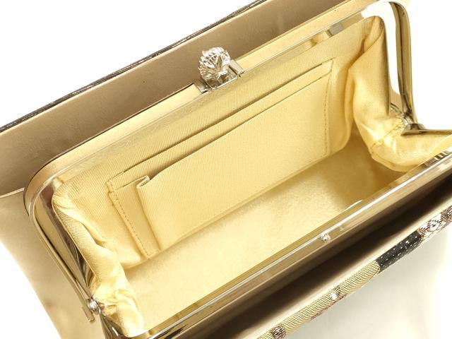 平和屋着物▼和装小物　和装バッグ　ハンドバッグ　源氏香花文　金銀糸　逸品　AABJ0978ay