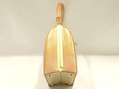 平和屋着物▼和装小物　和装バッグ　ハンドバッグ　市松模様　金彩　暈し　逸品　未使用　AABJ0979ay