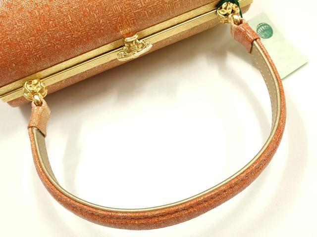 平和屋着物▼和装小物　和装バッグ　ハンドバッグ　市松模様　金彩　暈し　逸品　未使用　AABJ0979ay