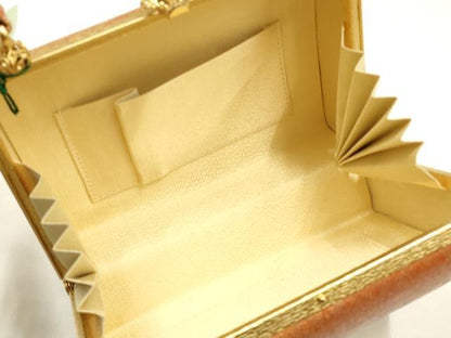 平和屋着物▼和装小物　和装バッグ　ハンドバッグ　市松模様　金彩　暈し　逸品　未使用　AABJ0979ay