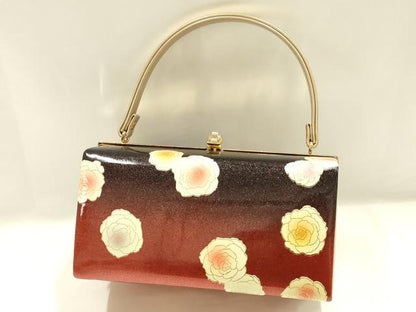 平和屋着物▼和装小物　和装バッグ　ハンドバッグ　振袖　花柄　金彩　暈し　逸品　AABJ0980ay