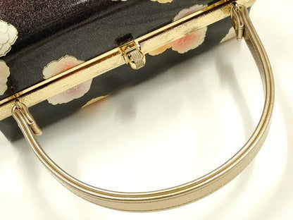 平和屋着物▼和装小物　和装バッグ　ハンドバッグ　振袖　花柄　金彩　暈し　逸品　AABJ0980ay
