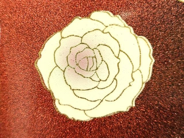 平和屋着物▼和装小物　和装バッグ　ハンドバッグ　振袖　花柄　金彩　暈し　逸品　AABJ0980ay