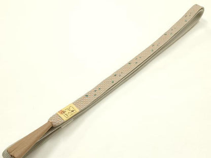 平和屋着物●和装小物　帯締め・帯揚げセット　高麗組　流水文　雪輪　地紋起こし　金糸　逸品　未使用　AABJ0998ay