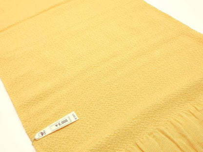 平和屋着物●和装小物　帯締め・帯揚げセット　平組　卵色　めいくやまと　逸品　未使用　AABJ1010ay