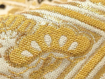 平和屋着物▼和装小物　帯締め・抱え帯セット　丸ぐけ　飛鶴天井文　松竹梅　金糸　逸品　AABJ1019ay