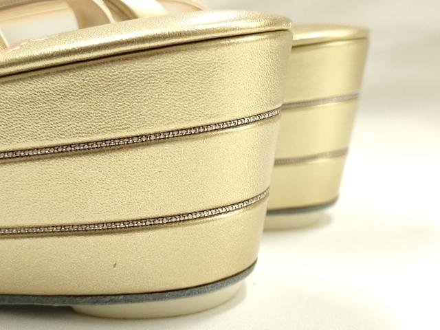 平和屋着物●和装小物　和装草履　東京芝山　枝花文　暈し　逸品　未使用　AABJ1024ay