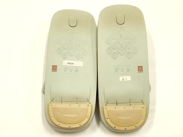 平和屋着物●男性　和装小物　草履　伊と忠　ゴールド　逸品　未使用　AABJ1027ay