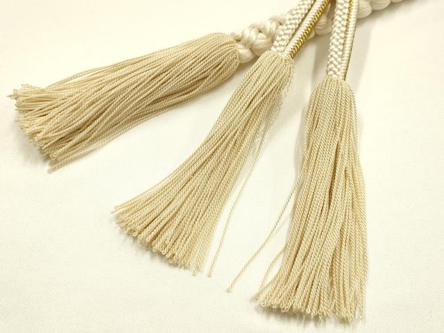 平和屋着物●和装小物　振袖用帯締め　装飾　ちりめん細工　金銀糸　撚り房　逸品　AABJ1063ay