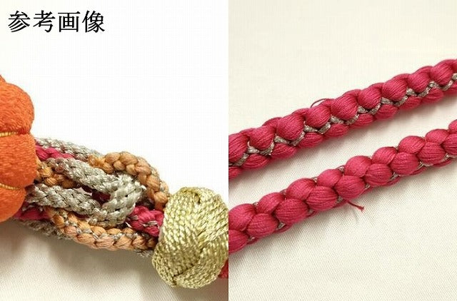 平和屋着物●和装小物　振袖用帯締め　装飾　ちりめん細工　小田巻　金銀糸　逸品　AABJ1067ay