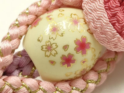 平和屋着物●和装小物　振袖用帯締め　装飾　つまみ細工　飾り玉　パール　金糸　撚り房　逸品　未使用　AABJ1077ay