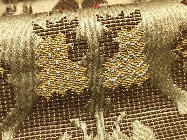 平和屋着物●西陣　川島織物　和装小物　テーブルセンター　卓布　エーゲ獅子　証紙付き　逸品　AABJ1112ay