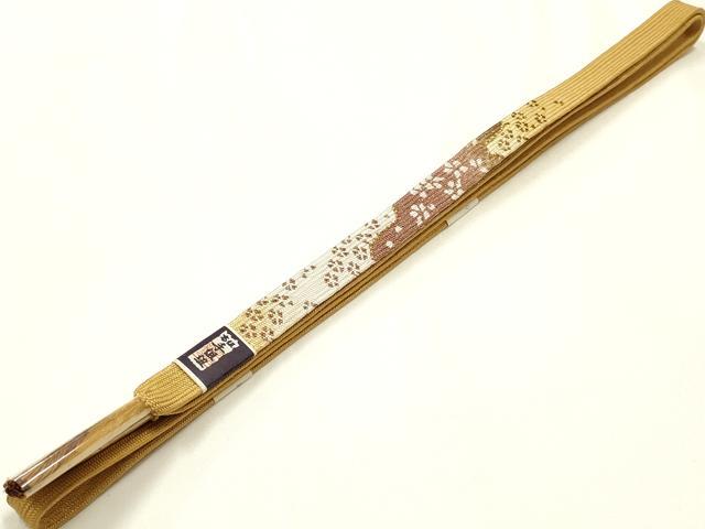 平和屋本店●和装小物　帯締め・帯揚げセット　高麗組　暈し　霞文　金糸　逸品　未使用　AABJ1117ay