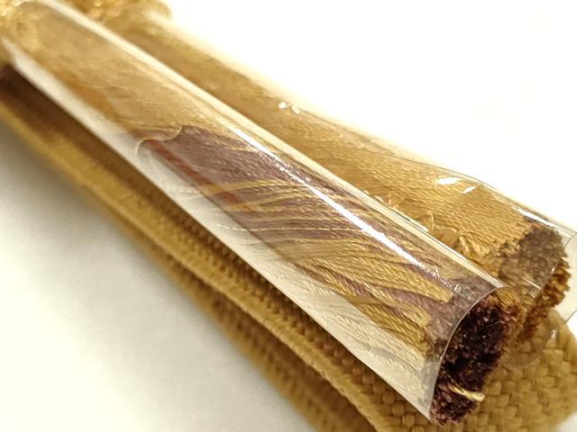 平和屋本店●和装小物　帯締め・帯揚げセット　高麗組　暈し　霞文　金糸　逸品　未使用　AABJ1117ay