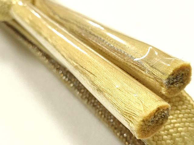 平和屋本店●和装小物　帯締め・帯揚げセット　高麗組 綾出し　霞文　金銀糸　暈し染め　丹後ちりめん　逸品　未使用　AABJ1118ay
