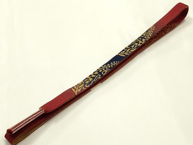 平和屋本店●和装小物　帯締め・帯揚げセット　高麗組 綾出し　霞花文　金糸　金彩　暈し染め　逸品　未使用　AABJ1129ay