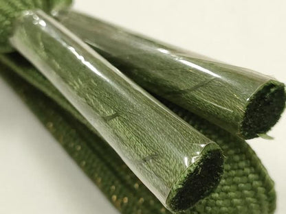 平和屋本店●和装小物　帯締め・帯揚げセット　高麗組 綾出し　霞文　箔散らし　三分金糸　金銀彩　逸品　未使用　AABJ1133ay