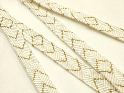 平和屋本店●和装小物　帯締め・帯揚げ・扇子セット　礼装用　笹浪組　刺繍　扇花文　金糸　金彩　亀房付き　逸品　未使用　AABJ1141ay