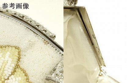 平和屋着物▼和装小物　和装バッグ　ハンドバッグ　ビーズバッグ　花柄　椿　逸品　AABJ1144ay