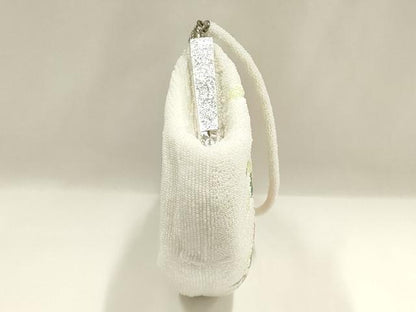 平和屋着物▼和装小物　和装バッグ　ハンドバッグ　ビーズバッグ　花柄　椿　逸品　AABJ1144ay