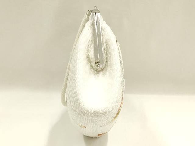 平和屋着物▼和装小物　和装バッグ　ハンドバッグ　ビーズバッグ　花亀甲　逸品　AABJ1146ay