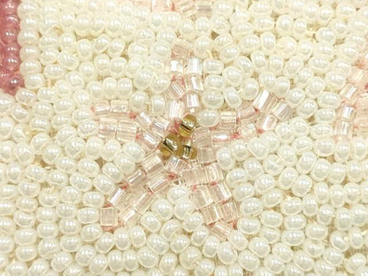 平和屋着物▼和装小物　和装バッグ　ハンドバッグ　ビーズバッグ　花柄　逸品　AABJ1148ay