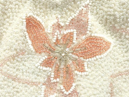 平和屋着物▼和装小物　和装バッグ　ハンドバッグ　ビーズバッグ　花柄　逸品　AABJ1149ay