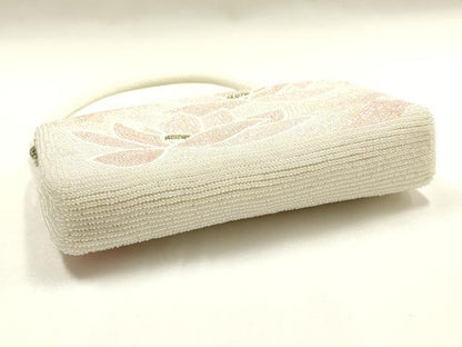 平和屋着物▼和装小物　和装バッグ　ハンドバッグ　ビーズバッグ　花柄　逸品　AABJ1150ay