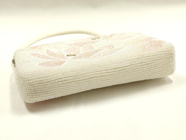 平和屋着物▼和装小物　和装バッグ　ハンドバッグ　ビーズバッグ　花柄　逸品　AABJ1150ay