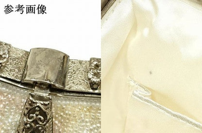 平和屋着物▼和装小物　和装バッグ　ハンドバッグ　ビーズバッグ　花柄　菊　逸品　AABJ1151ay