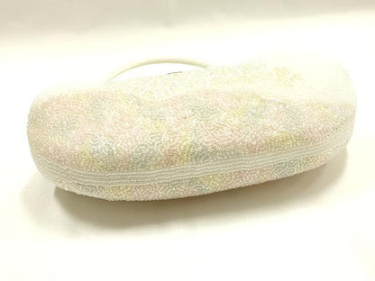 平和屋着物▼和装小物　和装バッグ　ハンドバッグ　ビーズバッグ　花柄　菊　逸品　AABJ1151ay