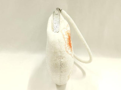 平和屋着物▼和装小物　和装バッグ　ハンドバッグ　ビーズバッグ　花柄　逸品　AABJ1152ay