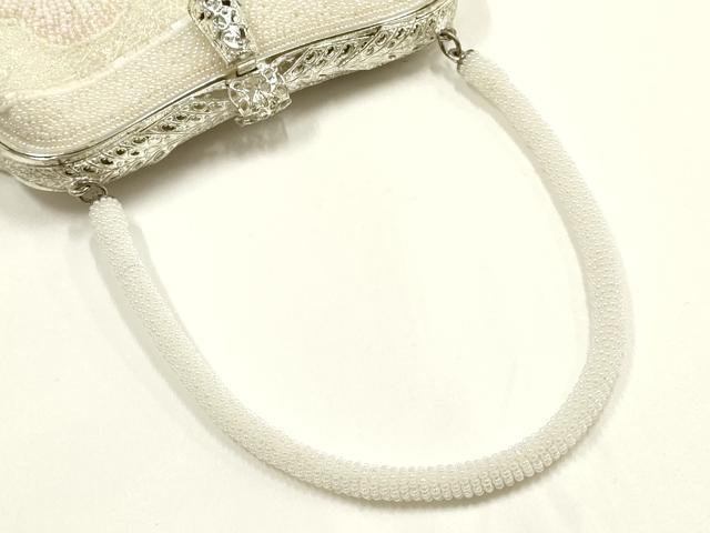 平和屋着物▼和装小物　和装バッグ　ハンドバッグ　ビーズバッグ　花柄　逸品　AABJ1152ay
