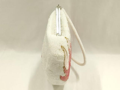 平和屋着物▼和装小物　和装バッグ　ハンドバッグ　ビーズバッグ　花柄　逸品　AABJ1154ay