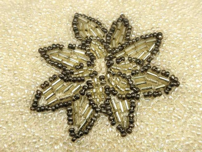 平和屋着物▼和装小物　和装バッグ　ハンドバッグ　ビーズバッグ　花柄　逸品　AABJ1155ay