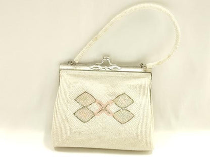 平和屋着物▼和装小物　和装バッグ　ハンドバッグ　ビーズバッグ　がま口　逸品　AABJ1156ay