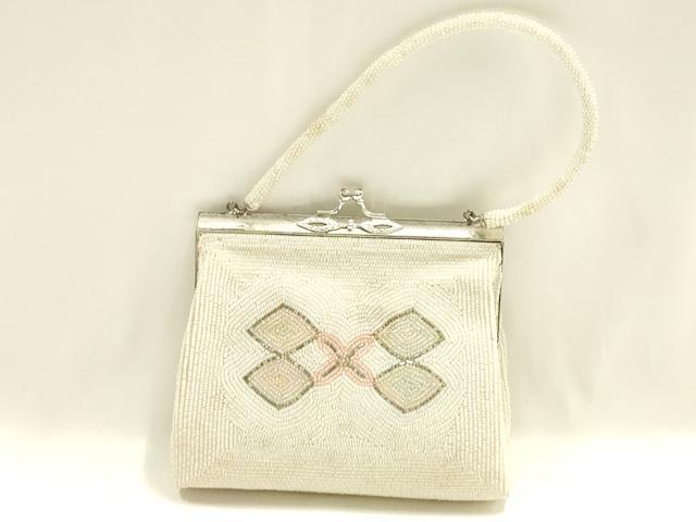 平和屋着物▼和装小物　和装バッグ　ハンドバッグ　ビーズバッグ　がま口　逸品　AABJ1156ay