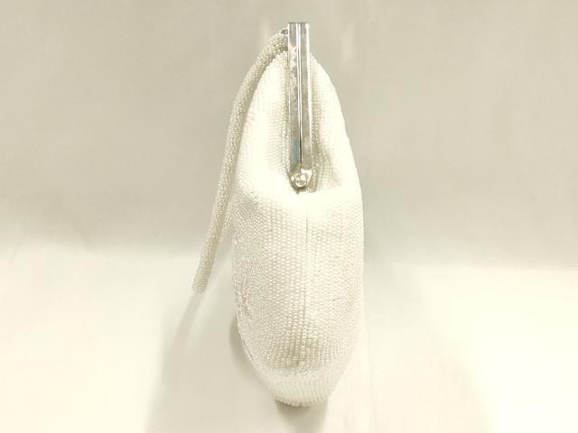 平和屋着物▼和装小物　和装バッグ　ハンドバッグ　ビーズバッグ　花柄　がま口　逸品　AABJ1157ay
