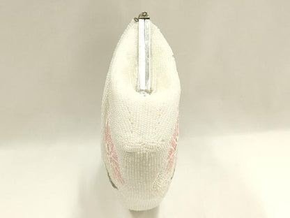 平和屋着物▼和装小物　和装バッグ　ハンドバッグ　ビーズバッグ　花柄　がま口　逸品　AABJ1158ay