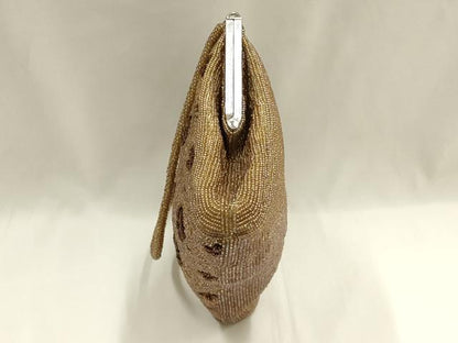 平和屋着物▼和装小物　和装バッグ　ハンドバッグ　ビーズバッグ　花柄　逸品　AABJ1161ay