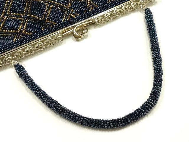 平和屋着物▼和装小物　和装バッグ　ハンドバッグ　ビーズバッグ　がま口　逸品　AABJ1173ay